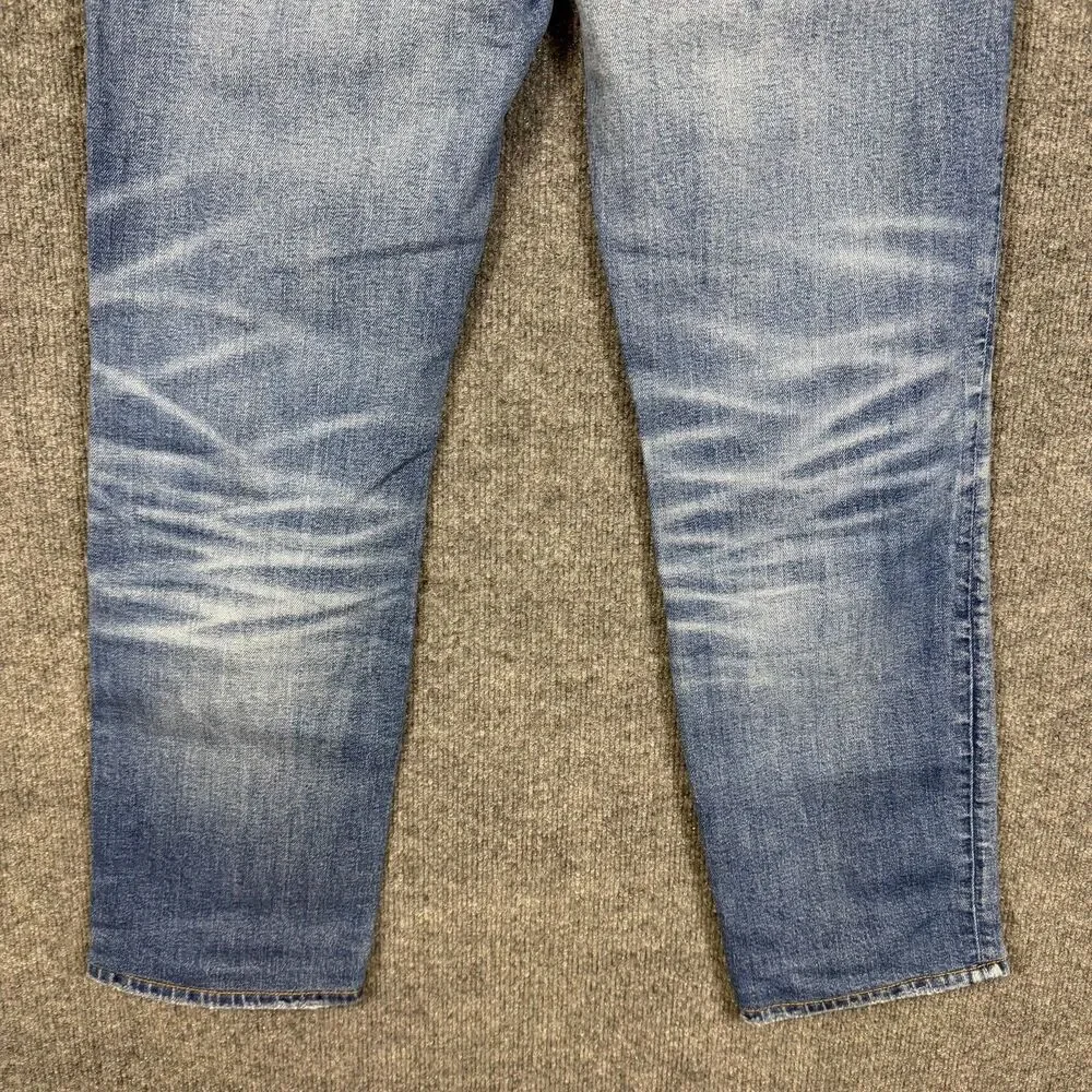 American Eagle Men's Slim Straight Jeans Airflex+ 34x28 Distressed Ripped Blue